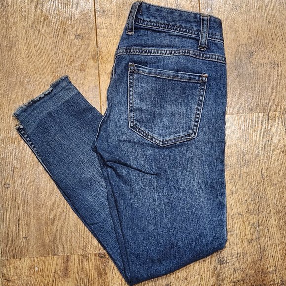 FREE PEOPLE Women's Distressed Low Rise Skinny Ankle Jeans - Sz 25 - Picture 5 of 7